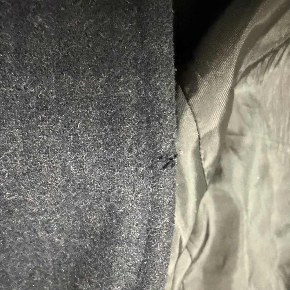 21men Men's Double-Breasted Pea Coat in Navy Blue